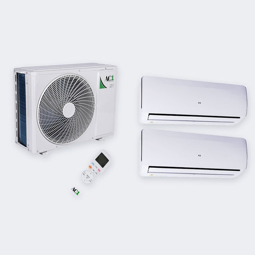 AC1 Duo-Split – 8,0 kW / 27.000 BTU – Innengeräte 3,5 + 5,0 kW – A++ – mit WLAN