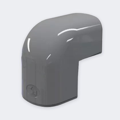 Außenbogen 90° 74×55 mm – Grau