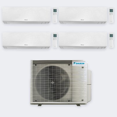 Daikin Quattro-Split Perfera 4MXM80 – 8,0 kW / 28.000 BTU – Innengeräte 3× 2,5 + 3,5 kW (FTXM) – A+++ – mit WLAN