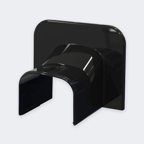 Decken-/Wand-Endstück 75×55 mm – Schwarz