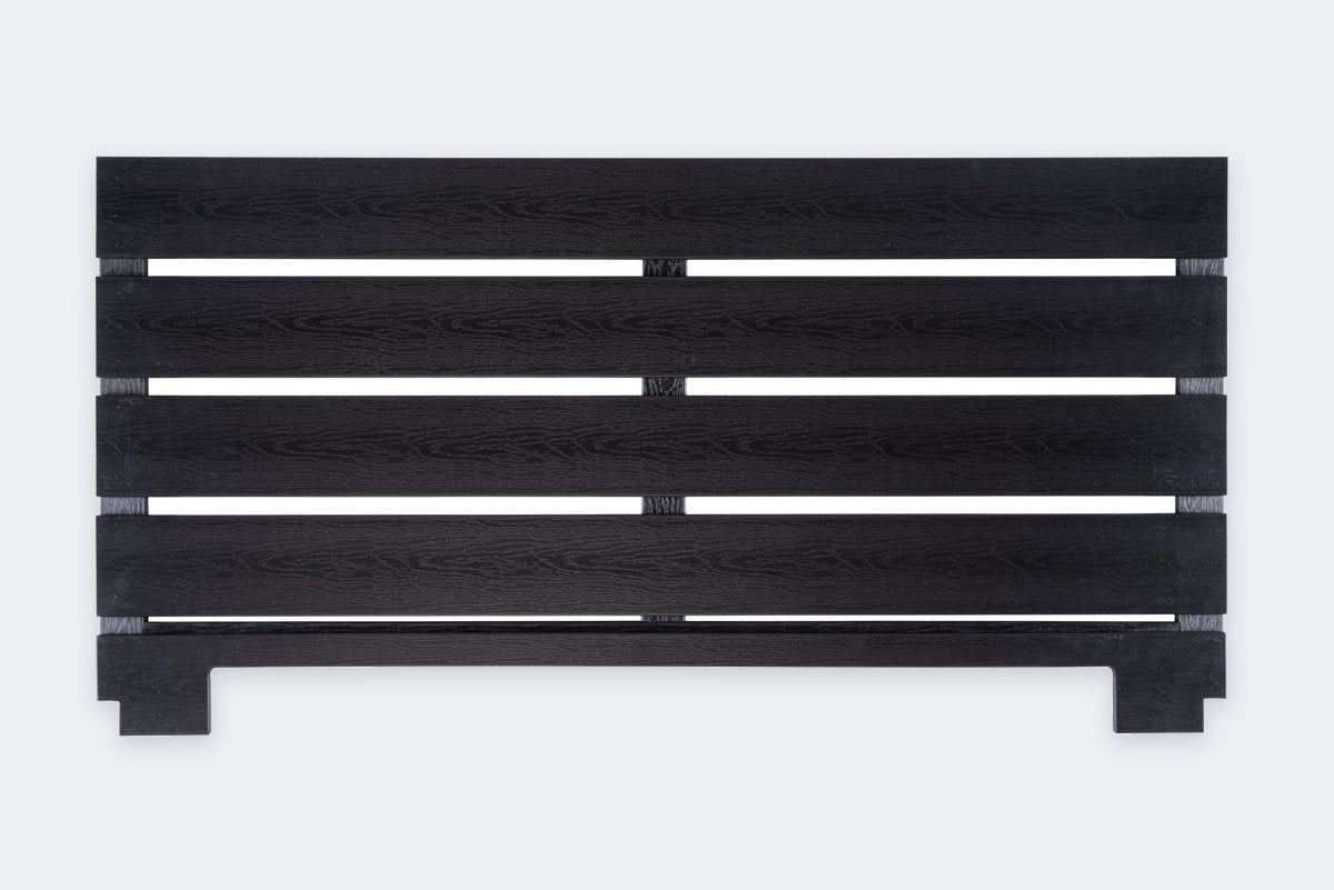 Floli Bodenplatte Wandmontage – Kunststoff Holzoptik-Cover – Schwarz