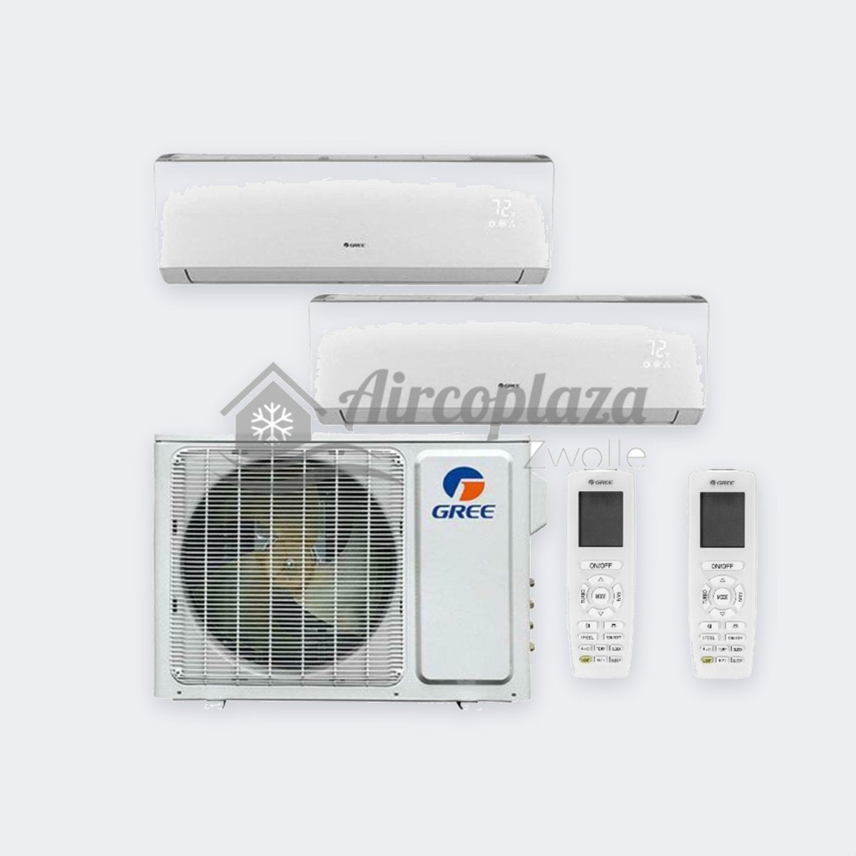 Gree Duo-Split Cosmo – 4,0 kW / 14.000 BTU – 2× 2,5 kW Innengeräte – A++ – mit WLAN
