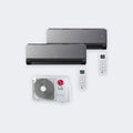 LG Duo-Split Artcool MU2R17 – 4,7 kW / 16.000 BTU – 2× 3,5 kW Innengeräte Artcool Black (AC12BK) – A++ – mit WLAN