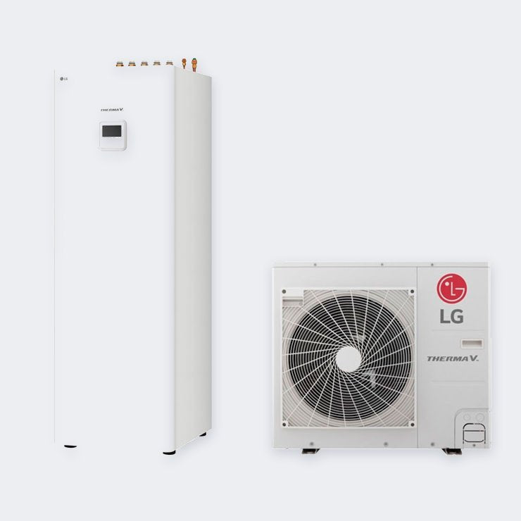 LG Therma V Split-Wärmepumpe HU091MR.U44 – 9,0 kW – 230 V (inkl. 200-l-Warmwasserspeicher + Bedienteil)