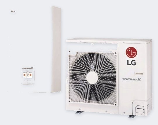 LG Therma V Split-Wärmepumpe HU143MRB.U30 – 14 kW – 380 V (inkl. Hydrobox HN1600MC.NK1 + Bedienteil)