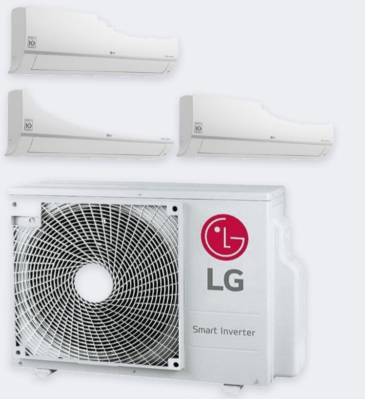 LG Triple-Split MU3R19 – 5,3 kW / 18.000 BTU – Innengeräte 2× 2,5 (S09EC) + 3,5 kW (S12EC) – A++ – mit WLAN