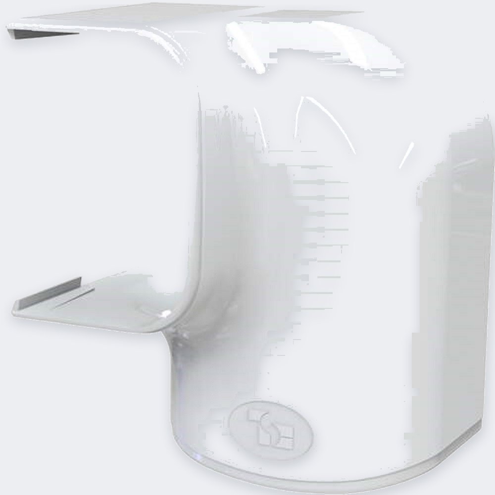 Linksbogen vertikal/horizontal 74×55 mm – Weiß (beidseitig verwendbar)