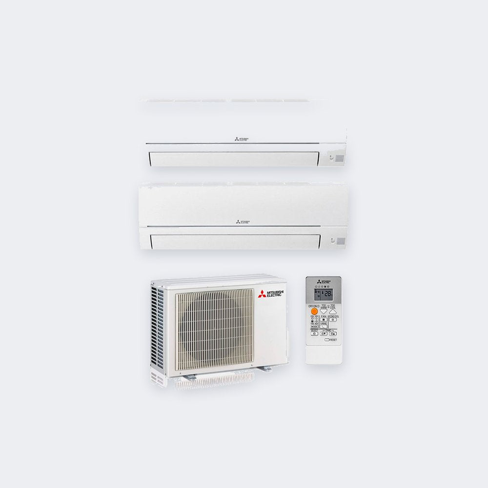 Mitsubishi Electric Duo-Split 2HA50VF – 5,0 kW / 18.000 BTU – Innengeräte 2,5 + 3,5 kW – A++