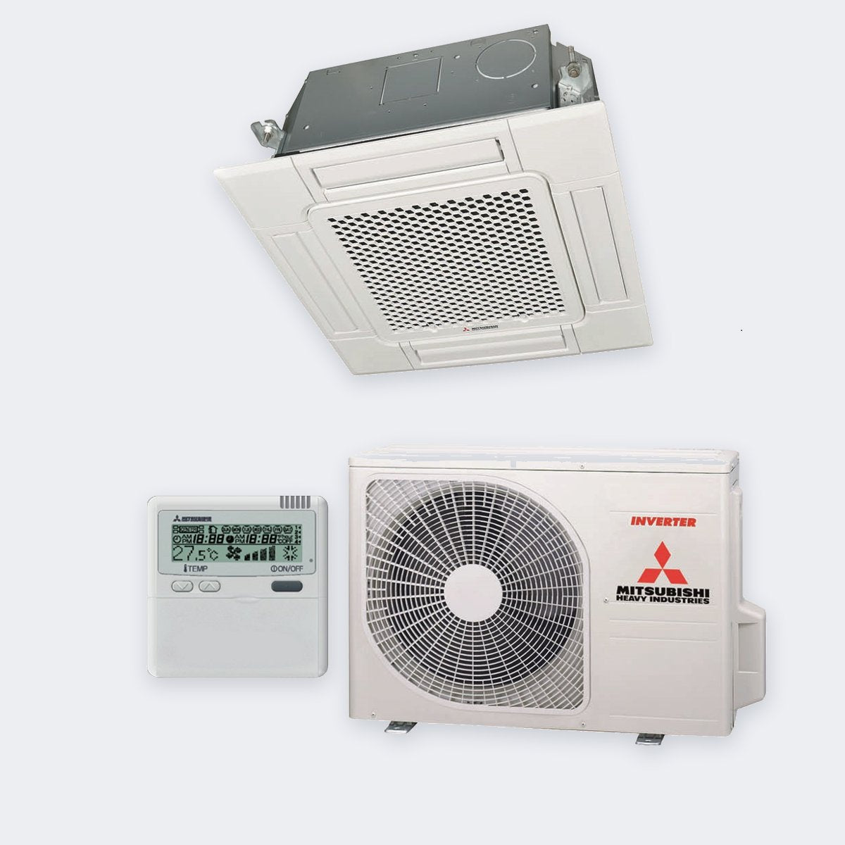 Mitsubishi Heavy Industries Deckenkassette FDT(N)71 – 7,1 kW / 24.000 BTU – A++