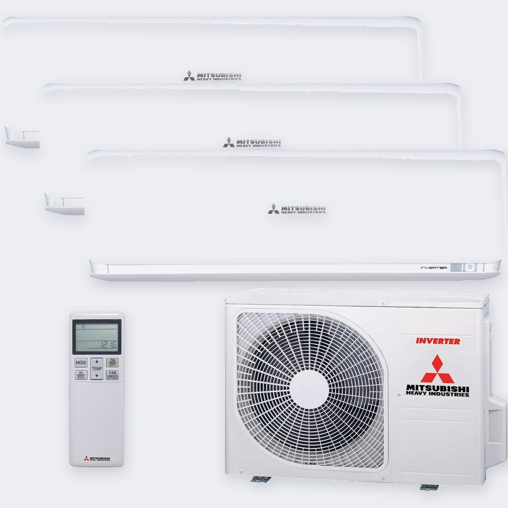 Mitsubishi Heavy Industries Triple-Split SCM50ZS-W – 5,0 kW / 18.000 BTU – Innengeräte 2× 2,5 (SRK25ZS-W) + 3,5 kW (SRK35ZS-W) – A++