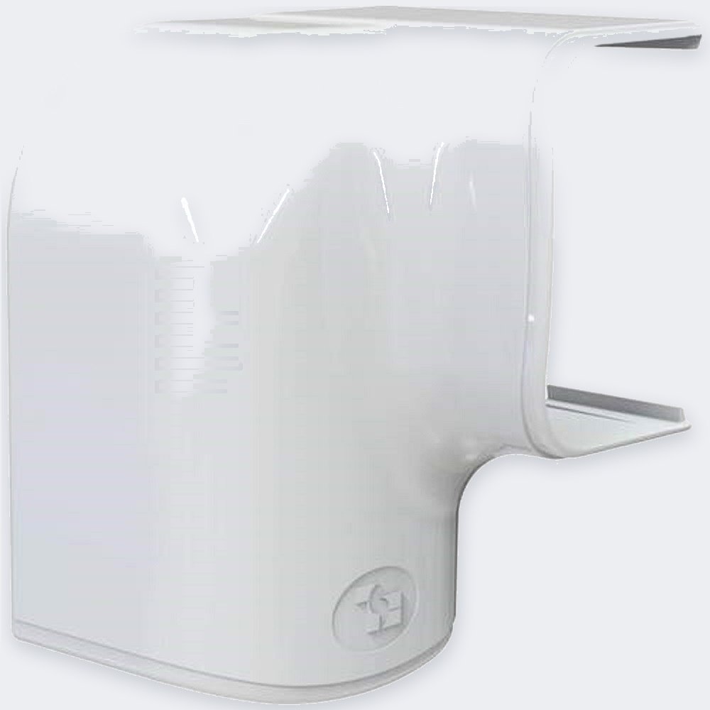 Rechtsbogen vertikal/horizontal 74×55 mm – Weiß