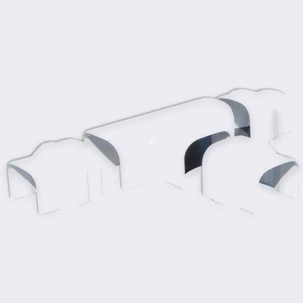 T-Verbindungsstück + Kupplungsteile 74×55 mm – Weiß